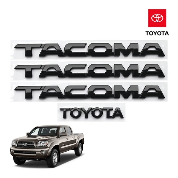 TOYOTA純正エンブレム(ブラック) TACOMAセット 05-14y トヨタ タコマ