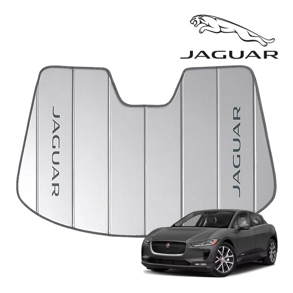 USジャガー純正 専用設計 JAGUAR ロゴ入 サンシェード 吸盤不要 折りたたみ式 ケース付 ジャガー I-PACE Iペース DH系 カバークラフト