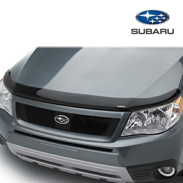 USスバル純正 バグガード ボンネットガード フードプロテクター ボンネットプロテクター フロントディフレクター フロントプロテクター スモーク 虫除け 飛び石 スバル フォレスター SJ系