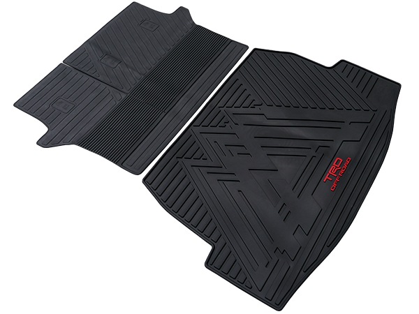 USトヨタ純正 リア カーゴマット ラゲッジマット カーゴライナー トランクマット シートバックプロテクター 後部座席背面カバー TRD OFFROADロゴ入 トヨタ RAV4 50系
