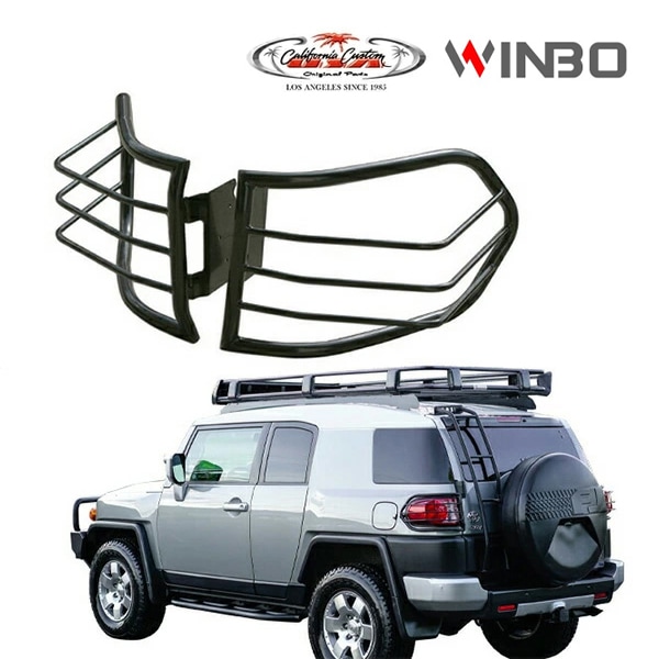 【WINBO 正規品】トヨタ FJクルーザー GSJ150W 全年式 ディーラー車 並行車対応 テールライトガード テールランプガード スチール製 ブラックパウダーコート ウインボー
