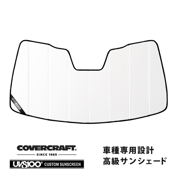 【CoverCraft 正規品】 専用設計 サンシェード ホワイト 吸盤不要 折りたたみ式 15-20y フォード F-150 ミラーカメラ有 カバークラフト ［真夏もへたらない3層構造で断熱効果抜群］ 