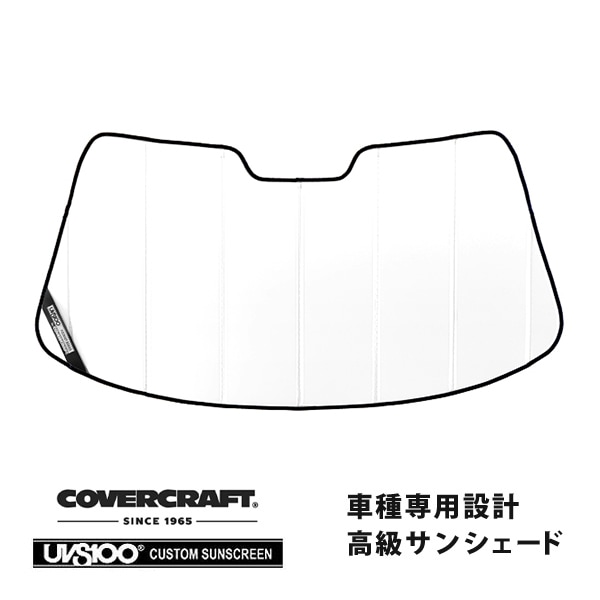 【CoverCraft 正規品】 専用設計 サンシェード ホワイト 吸盤不要 折りたたみ式 トヨタ MR2 カバークラフト ［真夏もへたらない3層構造で断熱効果抜群］