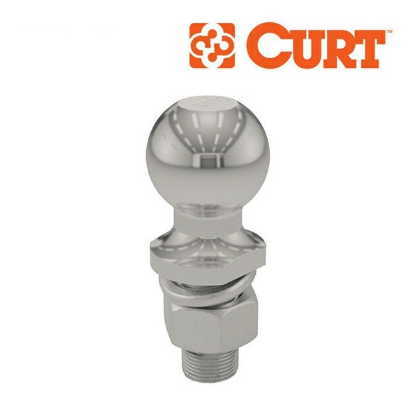 【CURT 正規品】 トレーラーヒッチ用 ヒッチボール 2インチ角 ボール直径 約50mm シャフト 軸経 1インチ 25mm 牽引能力 約2721kg 40053