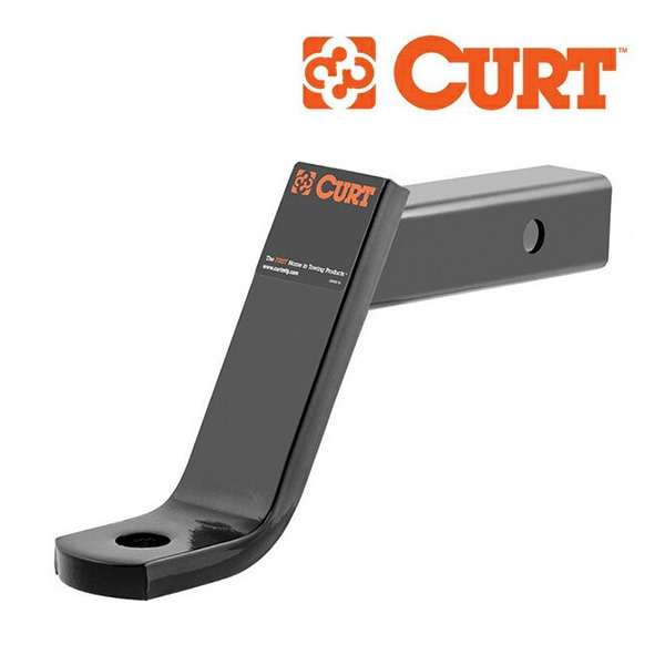 【CURT 正規品】 トレーラーヒッチ用 ヒッチボールマウント 2インチ角 45070 クラス3 4インチライズ 約100mm 6インチドロップ 約150mm 最大牽引能力 約3400kg