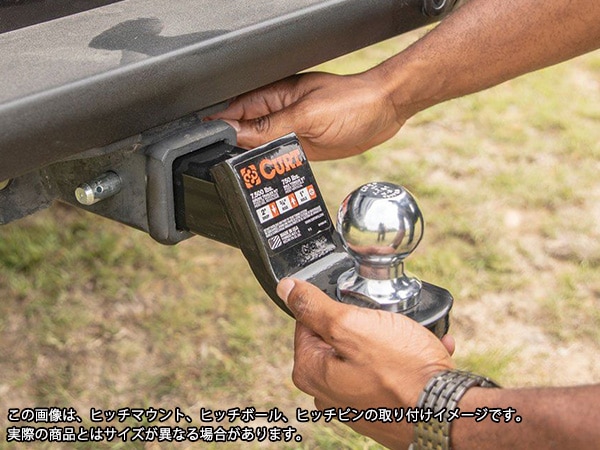 【CURT 正規品】 トレーラーヒッチ用 ヒッチボールマウント 2インチ角 45070 クラス3 4インチライズ 約100mm 6インチドロップ 約150mm 最大牽引能力 約3400kg