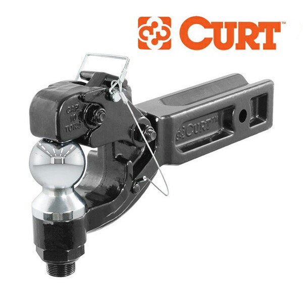 【CURT 正規品】 トレーラーヒッチ用 レシーバーマウントピントルフック 48012 2.5インチ角 約60mm用 2-5/16インチボール付