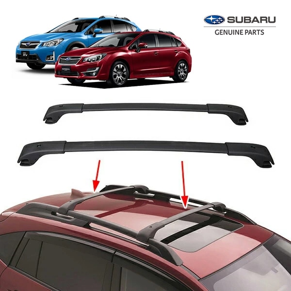 USスバル純正 エアロクロスバー ベースキャリア ルーフキャリア 2本セット スバル XV インプレッサスポーツ GP系