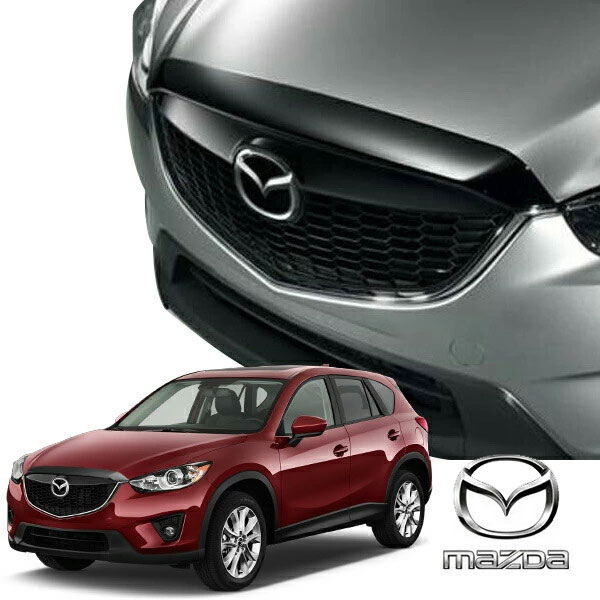 USマツダ純正 MAZDA CX-5 KE系 平成24年2月-28年12月 バグガード ボンネットガード フードプロテクター ボンネットプロテクター フロントディフレクター フロントプロテクター スモーク 虫除け 飛び石