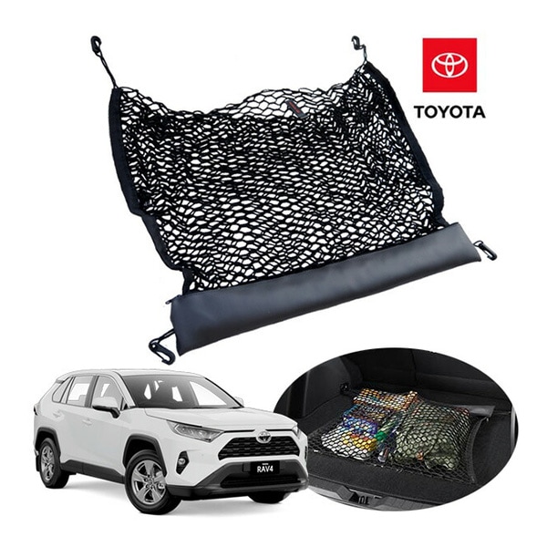 USトヨタ純正 カーゴネット トランクネット 専用ラゲッジネット フック付 ファスナー付 荷物固定 荷崩れ防止 トヨタ RAV4 50系