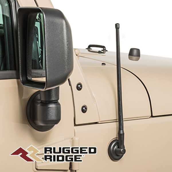 【RUGGED RIDGE 正規品】 ジープ JK ラングラー 2ドア | ラングラーアンリミテッド 4ドア | JL ラングラー | JT グラディエーター リフレックス ショートアンテナ 13インチ 33cm ラギッドリッジ