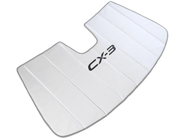 USマツダ純正 専用設計 CX-3 ロゴ入 サンシェード 吸盤不要 折りたたみ式 MAZDA CX-3 CX3 DK系