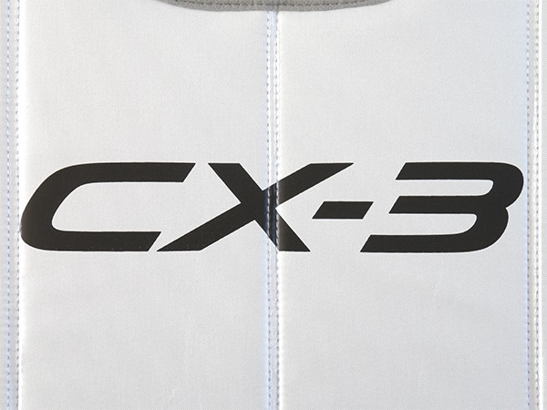 USマツダ純正 専用設計 CX-3 ロゴ入 サンシェード 吸盤不要 折りたたみ式 MAZDA CX-3 CX3 DK系