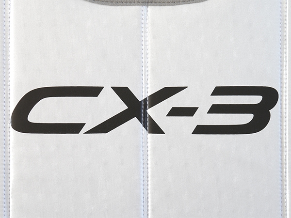 USマツダ純正 専用設計 CX-3 ロゴ入 サンシェード 吸盤不要 折りたたみ式 MAZDA CX-3 CX3 DK系