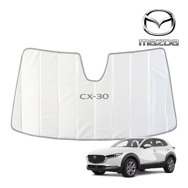 USマツダ純正 専用設計 CX-30 ロゴ入 サンシェード 吸盤不要 折りたたみ式 MAZDA CX-30 CX30 DM系