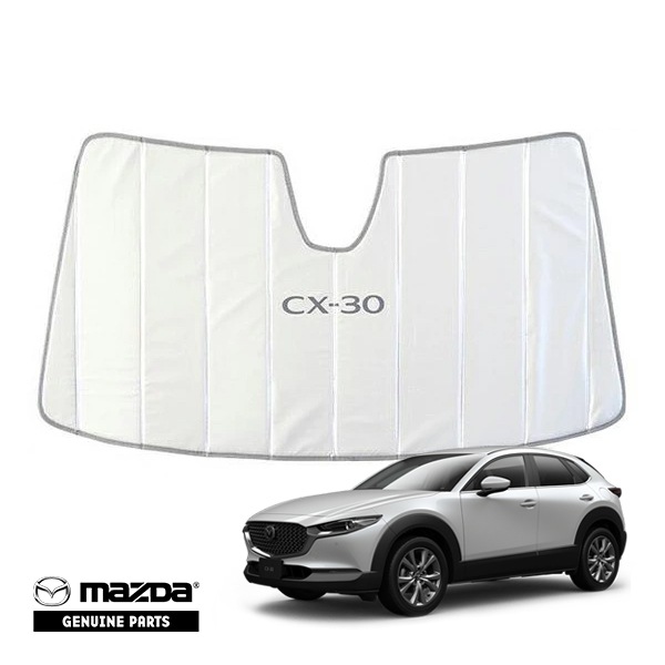 USマツダ純正 専用設計 CX-30 ロゴ入 サンシェード 吸盤不要 折りたたみ式 MAZDA CX-30 CX30 DM系