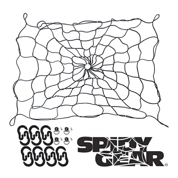 【CoverCraft 正規品】 Spidy Gear 汎用 カーゴネット トランクネット ラゲッジネット スパイダーネット 荷物固定 荷崩れ防止 フック付 Sサイズ 60×48インチ ブラック ピックアップ トラック 荷台 ベッド カバークラフト 