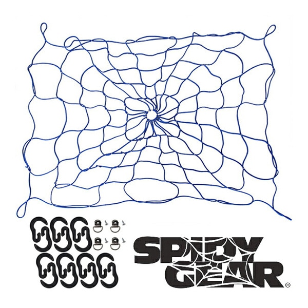 【CoverCraft 正規品】 Spidy Gear 汎用 カーゴネット ランクネット ラゲッジネット スパイダーネット 荷物固定 荷崩れ防止 フック付 Sサイズ 60×48インチ ブルー ピックアップ トラック 荷台 ベッド カバークラフト 