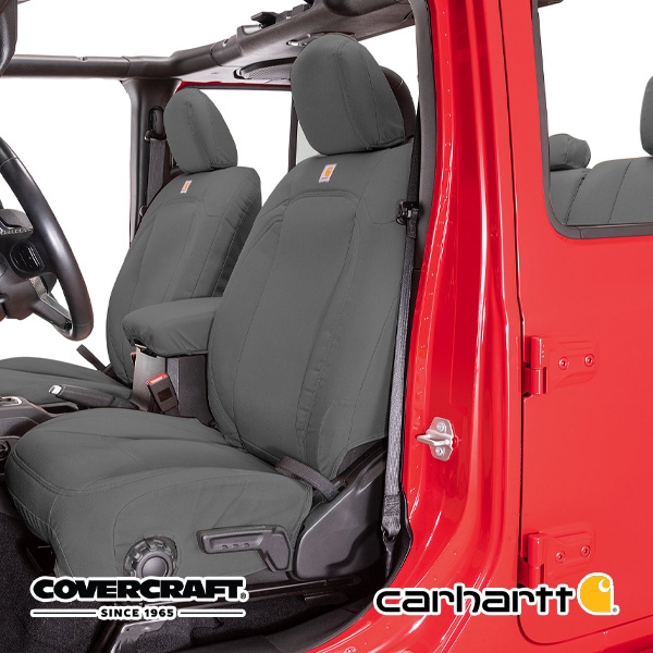 COVERCRAFT カバークラフト シートカバー/Carhartt GRAVEL 1st&2ndシートセット 2018y- ジープ JL ラングラー(アンリミテッド・サハラ)