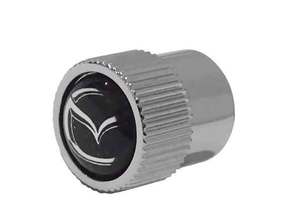 USマツダ純正 エアバルブキャップ（クローム/マツダロゴ） MAZDA2 MAZDA3 MAZDA6 CX-3 CX-30 CX-5 CX-8 MX-30 ロードスター RX-8