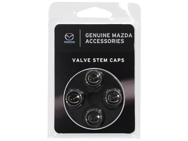 USマツダ純正 エアバルブキャップ（クローム/マツダロゴ） MAZDA2 MAZDA3 MAZDA6 CX-3 CX-30 CX-5 CX-8 MX-30 ロードスター RX-8