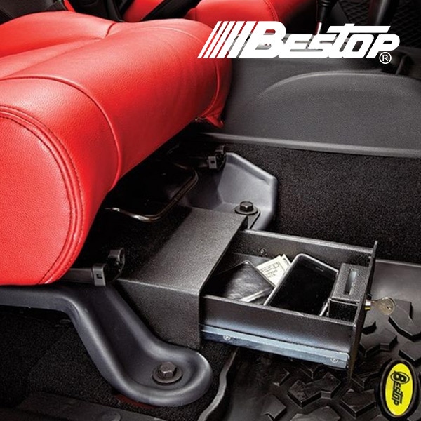 【BESTOP 正規品】ジープ JEEP JK ラングラー 4ドア アンダーシートロックボックス 助手席側 ブラックパウダーコート 4264201 べストップ