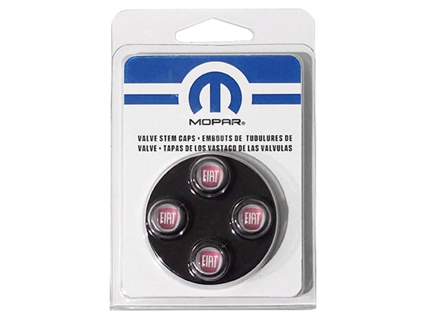 フィアット純正 FIAT 500 500C 312型 チンクエチェント 500X 334型 チンクエチェントエックス パンダ エアバルブキャップ ブラック FIATロゴ 1台分 4個セット MOPAR 82213717AB 汎用