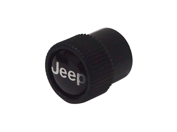 MOPAR純正 エアバルブキャップ（ブラック/JEEPロゴ） ラングラー チェロキー グランドチェロキー グラディエーター コンパス パトリオット