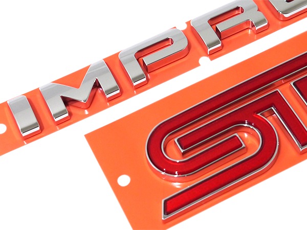 USスバル純正 SUBARU インプレッサ GE系 GH系 平成19年3月-平成23年11月 インプレッサ WRX STI GR系 GV系 平成19年10-平成26年7月 リアエンブレム IMPREZA+STIロゴ 両面テープ リアゲート テールゲート トランクエンブレム トランクリッド US仕様 北米仕様 USDM