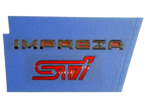 USスバル純正 SUBARU インプレッサ GE系 GH系 平成19年3月-平成23年11月 インプレッサ WRX STI GR系 GV系 平成19年10-平成26年7月 リアエンブレム IMPREZA+STIロゴ 両面テープ リアゲート テールゲート トランクエンブレム トランクリッド US仕様 北米仕様 USDM