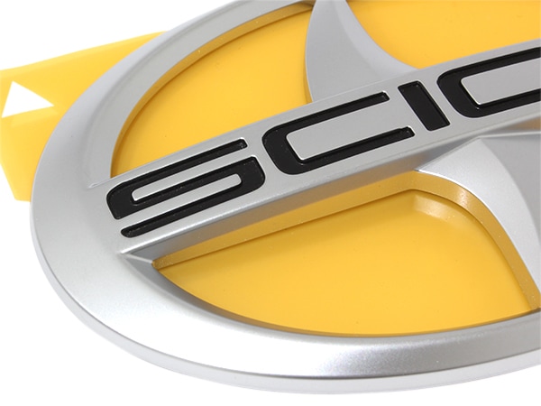 USサイオン純正 トヨタ TOYOTA カローラルミオン 150系 イスト 110系 SCION iQ tC xB xD リアエンブレム SCIONロゴ 両面テープ リアゲート テールゲート US仕様 北米仕様 USDM