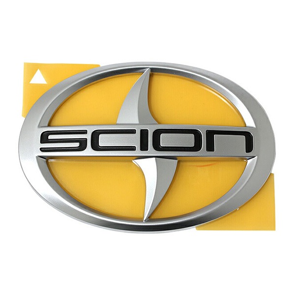 USサイオン純正 トヨタ TOYOTA カローラルミオン 150系 イスト 110系 SCION iQ tC xB xD リアエンブレム SCIONロゴ 両面テープ リアゲート テールゲート US仕様 北米仕様 USDM