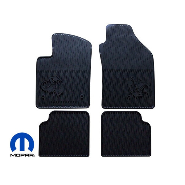 MOPAR純正 ラバーフロアマット スコーピオンロゴ入 4PCセット 13-19y ABARTH アバルト 500 595 チンクエチェント 595Cツーリズモ 595Cコンペティツィオーネ 左ハンドル車用