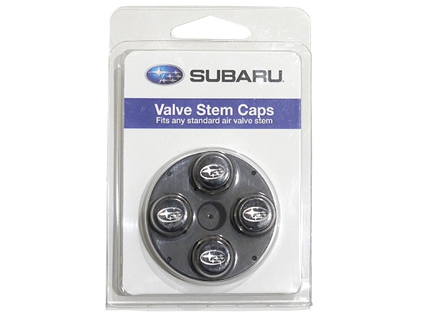 USスバル純正 エアバルブキャップ スタークラスターロゴ ブラック レガシィ|インプレッサ|WRX STI|レヴォーグ|フォレスター|XV|BRZ