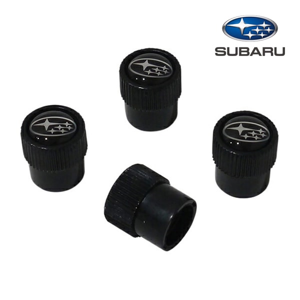 USスバル純正 エアバルブキャップ スタークラスターロゴ ブラック レガシィ|インプレッサ|WRX STI|レヴォーグ|フォレスター|XV|BRZ