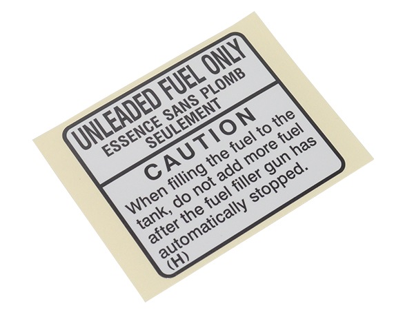 USスバル純正 UNLEADED FUEL ONLY 無鉛ガソリンのみ フューエル インフォメーションラベル ステッカー 幅約53mm 縦約47mm スバル車 汎用 