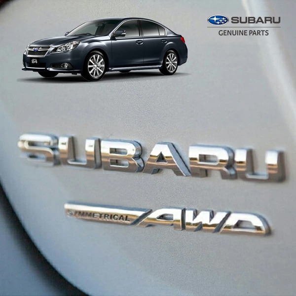 USスバル純正 SUBARU レガシィ B4 BM系 平成21年5月-平成26年10月 リアエンブレム SUBARU+SYMMETRICAL AWDロゴ 両面テープ リアゲート テールゲート US仕様 北米仕様 USDM