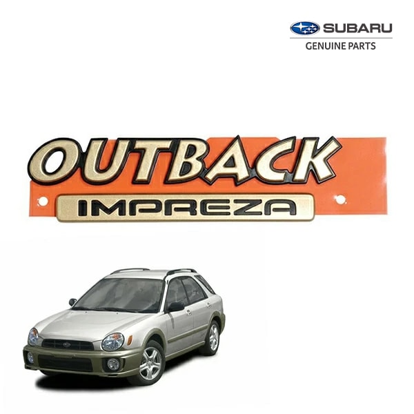 USスバル純正 SUBARU インプレッサ スポーツワゴン GG系 平成12年8月-平成19年6月リアエンブレム OUTBACK IMPREZAロゴ 両面テープ リアゲート テールゲート US仕様 北米仕様 USDM