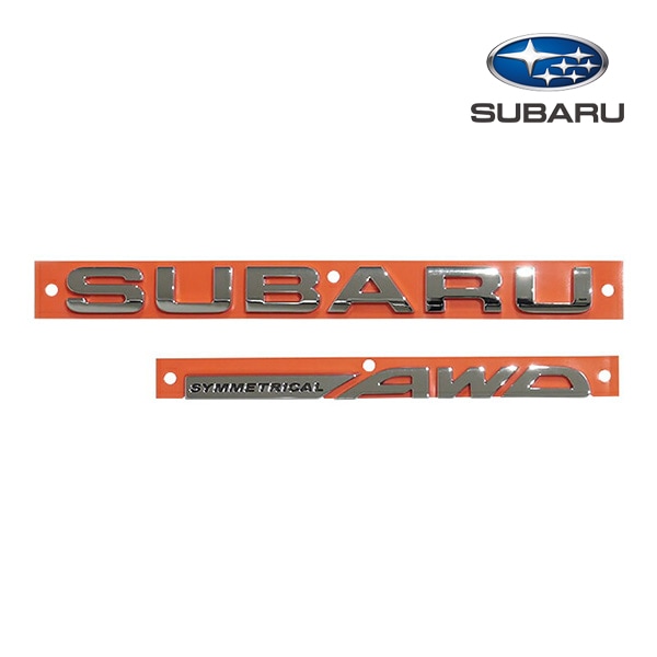 USスバル純正 SUBARU SYMMETRICAL AWD リアエンブレム  ゲートエンブレム インプレッサ クロストレック 93079FJ060