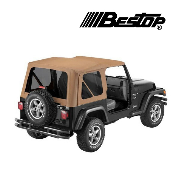 【BESTOP 正規品】ジープ JEEP 97-02y TJ ラングラー 前期 OEMハードウェア用 Replace-A-Top OEM交換用 ソフトトップ 幌 スモークウィンドウ付 スパイス 5118037 べストップ