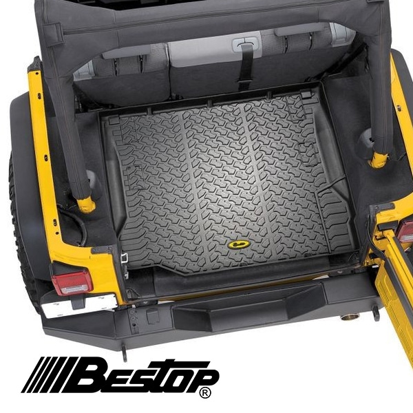 【BESTOP 正規品】ジープ JEEP 07-10y JK ラングラー オールウェザー リアカーゴプロテクター ブラック カーゴマット ラゲッジマット カーゴライナー トランクマット 5150501 べストップ