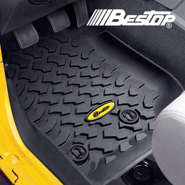 【BESTOP 正規品】BESTOP フロアマット(フロント用) ブラック 5151301 14-18y JK ラングラー 左ハンドル用 ベストップ