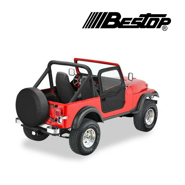 【BESTOP 正規品】ジープ JEEP 76-86y CJ7 51599/54599/51698取付車用 2ピース ドア 左右 2枚セット ブラックデニム 5177815 べストップ