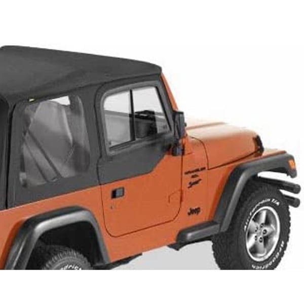 【BESTOP 正規品】ジープ JEEP 97-06y TJ ラングラー スチールハーフドア車用 アッパー ドアスライダー デュアルスライディングウィンドウ付 片側 1枚 ブラックデニム 5178715 べストップ