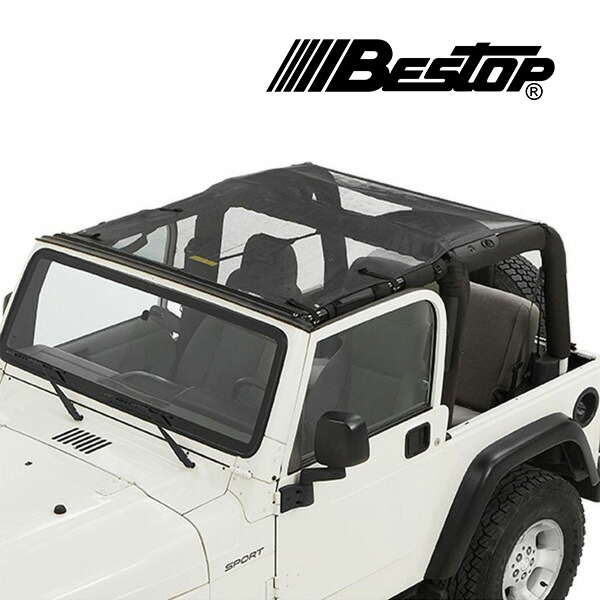 【BESTOP 正規品】ジープ JEEP 97-06y TJ ラングラー Safari Style サンビキニトップ メッシュ 5240411 べストップ