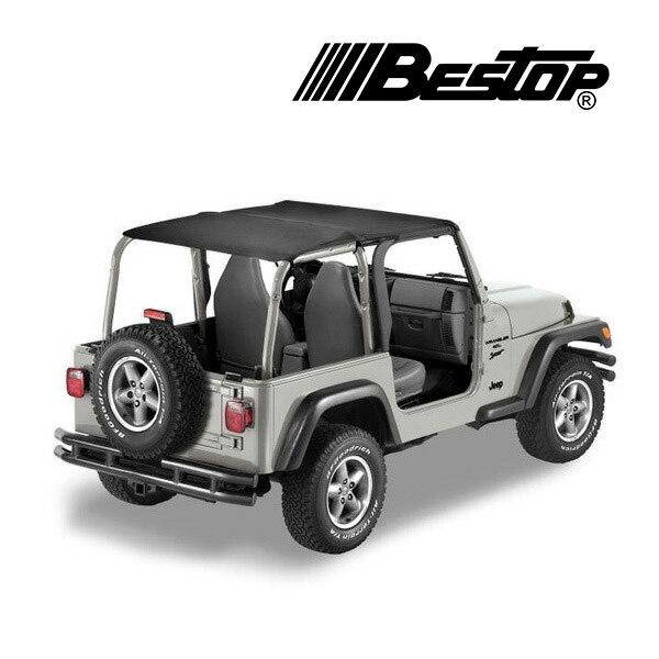 【BESTOP 正規品】ジープ JEEP 97-02y TJ ラングラー 前期 Safari Style ヘッダービキニトップ ブラックデニム 5253115 べストップ