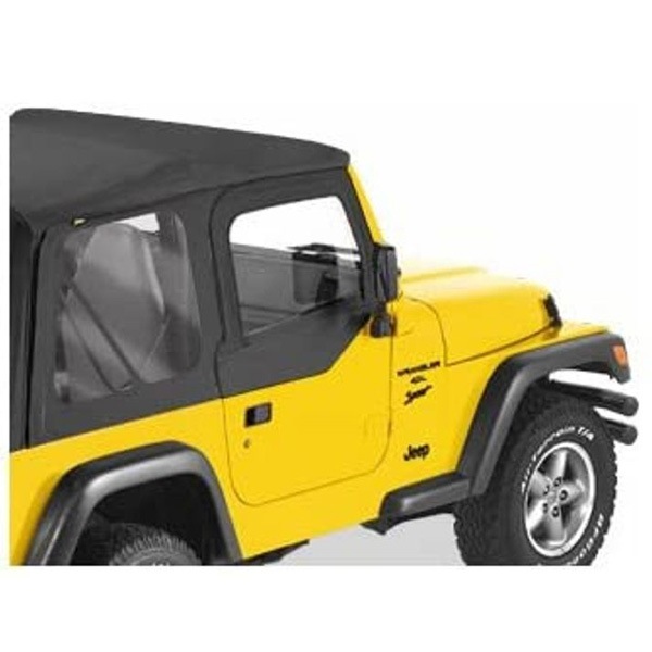 【BESTOP 正規品】ジープ JEEP 97-06y TJ ラングラー ファブリックリプライスメントアッパードアスキン クリアビニールウィンドウ付 左右 2枚セット ブラックダイヤモンド 5312135 べストップ