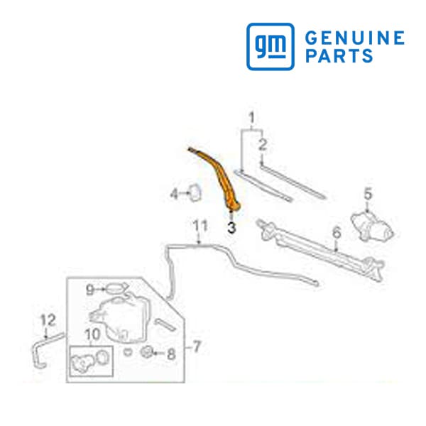 GM純正 ワイパーアーム 左側 運転席側 LH 10389560 06-10y ハマー H3