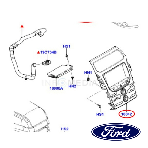 フォード純正 エアコンコントロールパネル A/C スイッチ BB5Z18842BE 11-15y エクスプローラー