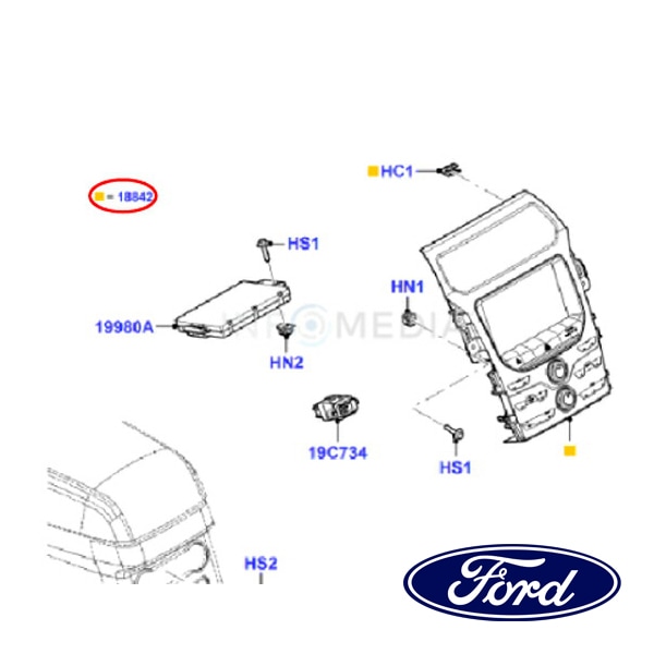 フォード純正 エアコンコントロールパネル A/C スイッチ GB5Z18842EA 16y- エクスプローラー